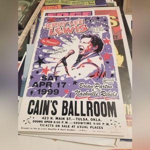 Jerry Lee Lewis is an original concert poster